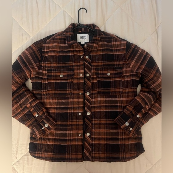 BDG Brown and Black Quilted Jacket - Picture 1 of 4